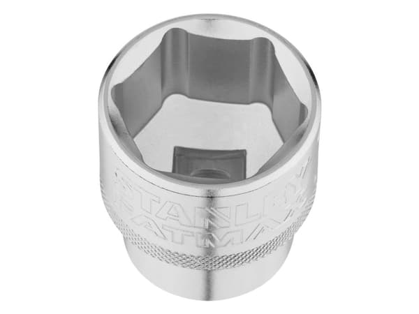 Uttag 1/2" 6 pt. 30mm knurled-valve.