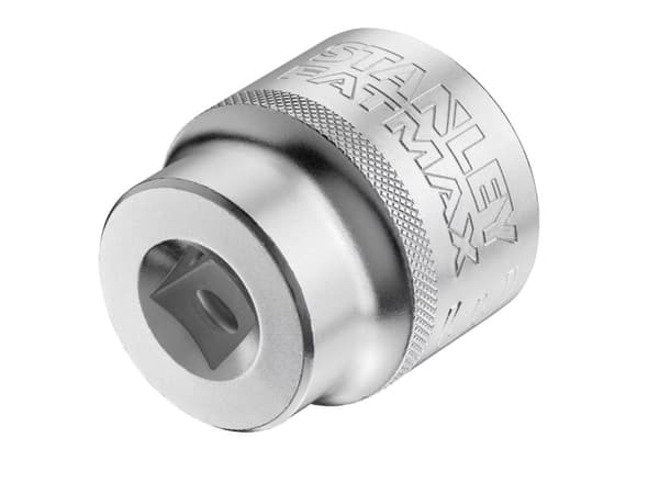 Uttag 1/2" 6 pt 34mm räfflat matt-finish -mutter.