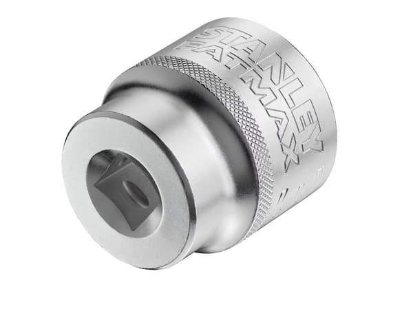 Uttag 1/2" 6 pt 34mm räfflat matt-finish -mutter.