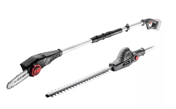 Graphite 2-in-1 Energy+ 18V akkukäyttöinen 18V tolppakäyttöinen puutarhatyökalu, saha ja pensasleikkuri ilman akkua - SOLO