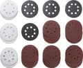 Miniatyrbild 1 av 5: kwb Quick-stick Grinding Wheel Set, Slipskiva, Marmor, Stål, Sten, Trä, Korund, Rund, 11,5 cm, 30 styck
