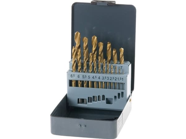 kwb 421856, Drill, Drill bit set, Høyrehåndsrotasjon, 1 mm, Strykejern, Metall, Ikke-jernholdig metall, Plast, Profil, Stål, 135°
