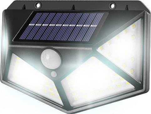 LTC vegglampe LTC solcelle vegglampe 100 x SMD, 10 W, 1000 lm, skumringssensor, 1200 mAh.