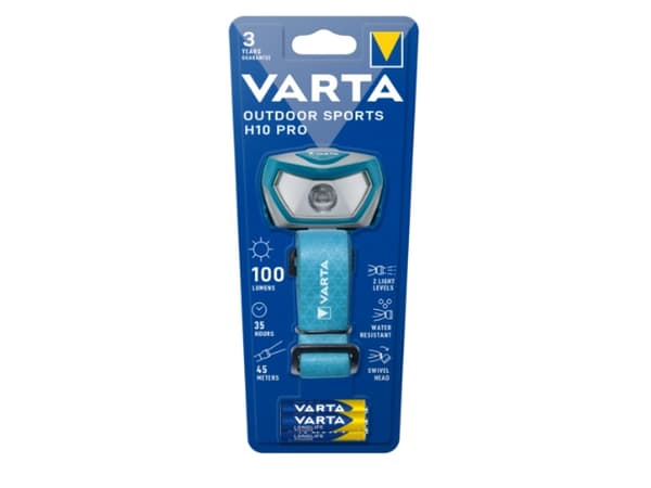 Varta Outdoor Sports H10 PRO - Huvudficklampa - LED - 2-läge