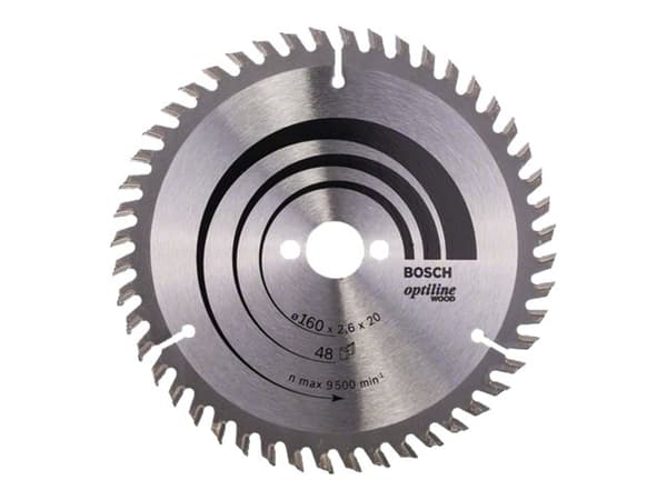Bosch Optiline Wood - Sirkelformet sagblad - for tre - 160 mm - 48 tenner