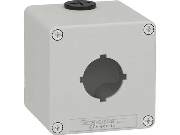Tryckknappslåda XAPD 1xØ30 80x80x77mm
