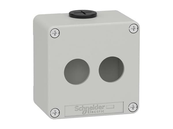 Tryckknappslåda XAPD 2xØ22 80x80x51,5mm