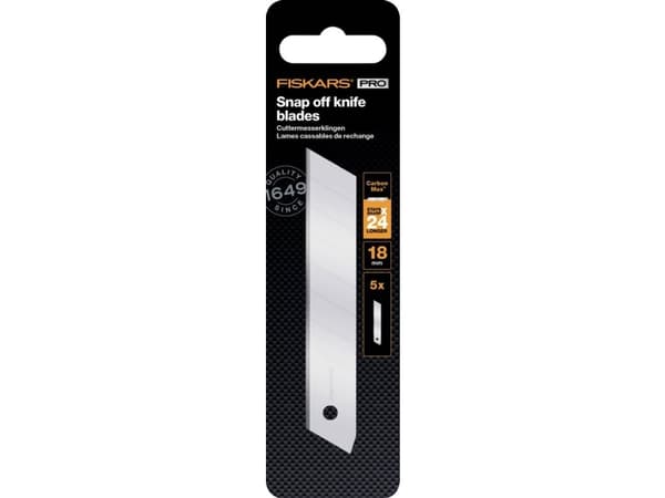 Fiskars carbonMax blade t/universalkniv knæk-blade 18mm 5 stk.