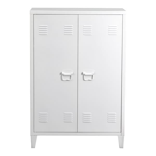 Kontorsskåp Oripää 110x75x33 cm stål vit [en.casa]