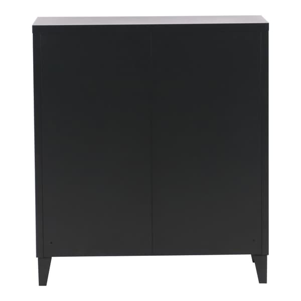 Kontorsskåp Oripää 90x80x33 cm stål svart matt [en.casa]