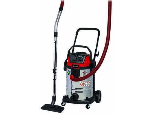 Einhell TE-VC 2230 SACL, 2000 W, Sylindervakuum, Tørr & våt, Støv pose, 30 l, HEPA Sort, Rød, Sølv