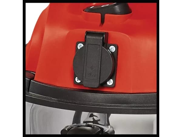 Einhell TC-VC 1930 SA Kit, 1500 W, Trommelvakuum, Tørr & våt, Uten pose, 78 dB, Sort, Rød, Sølv