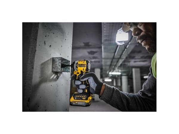 DeWALT DCF850E2T-QW, Iskuruuvain, Pistoolikahva, Pikaistukka, Musta, Keltainen, Harjaton, Ripustinkoukku