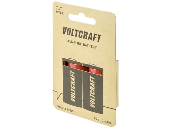 VOLTCRAFT Industrial LR14 C-batteri R14 alkalisk-mangan 7500 mAh 1.5 V 2 st