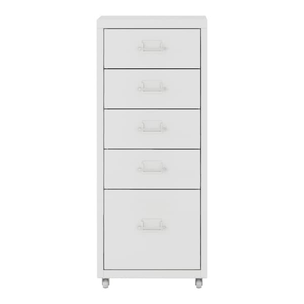 Dokumentskåp Kökar 69x28x41 cm stål vit [en.casa]