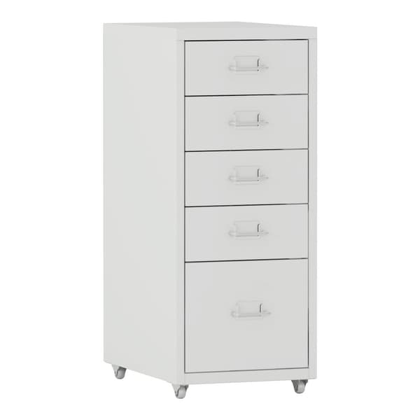Dokumentskåp Kökar 69x28x41 cm stål vit [en.casa]