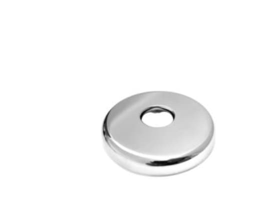 Roset 1/2 forskydelig Ø76 - t/kobl.dåse blank. Rustfrit stål AISI304