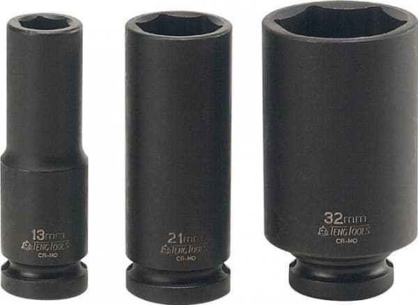 Teng Tools Pitkät 1/2" 32 mm DIN-konehylsyt Teng Työkalut Teng Tools