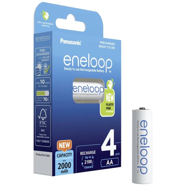eneloop eneloop HR06 Laddbart batteri AA (R6) NiMH 2000 mAh 1.2 V 4 st