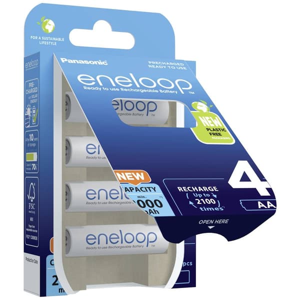eneloop eneloop HR06 Laddbart batteri AA (R6) NiMH 2000 mAh 1.2 V 4 st
