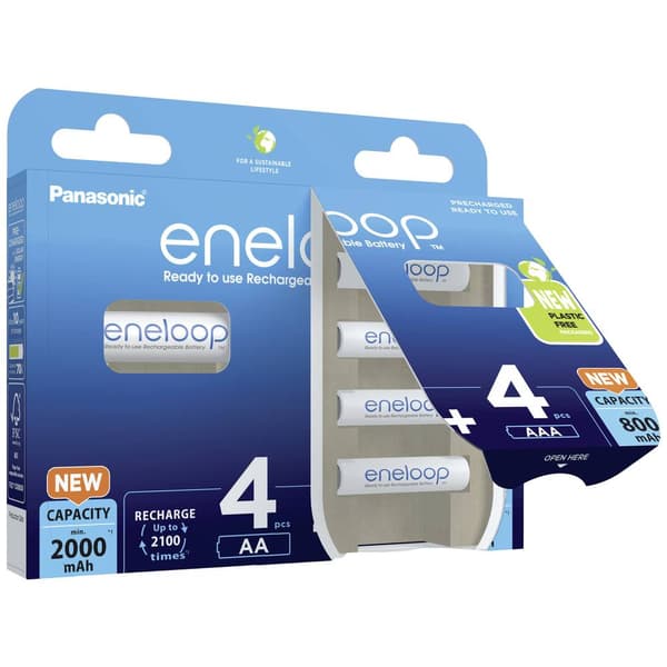 Panasonic Batteri-set AAA (R03), AA (R6) 8 st
