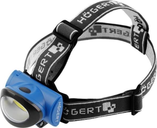 Högert Technik czołowa-lampa, 3x AAA 1,5V (utan batterier), 3W, 160lm, 10m, IP20
