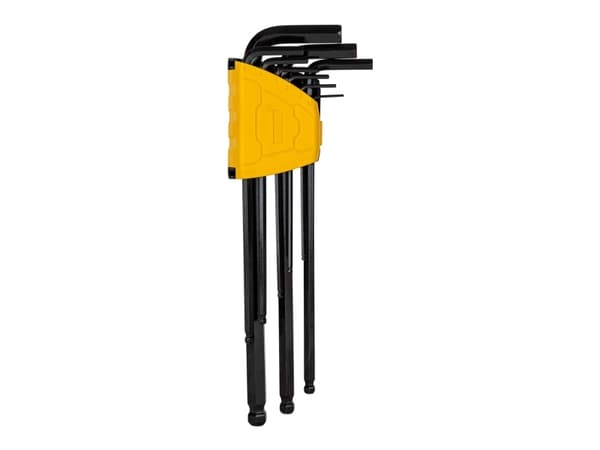 Deli Tools EDL232309H, Pallopäinen kuusiokoloavain, Metrinen, 9 kpl, Terästä, 1.5,2,2.5,3,4,5,6,8,10 mm