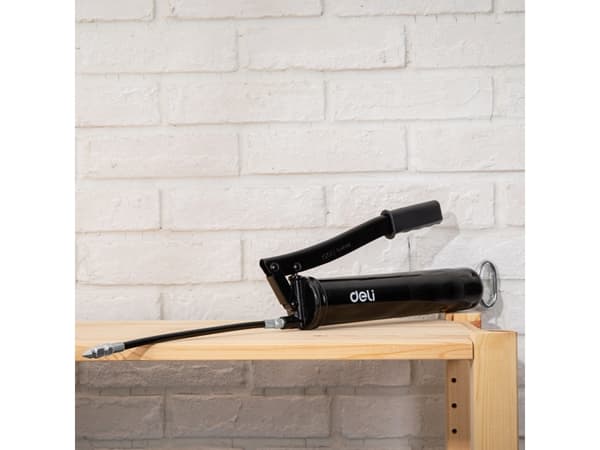 Deli Tools EDL471400, Rasvaprässi, Musta, Alumiini, Terästä, 414 ml, 310,26 bar, 413,68 bar