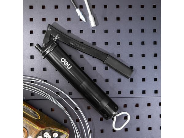 Deli Tools EDL471400, Rasvaprässi, Musta, Alumiini, Terästä, 414 ml, 310,26 bar, 413,68 bar