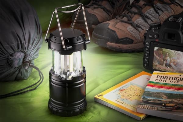 Goobay 60357, Batteridrevet campinglykt, Sort, Sølv, Plast, IP44, 250 lm, LED