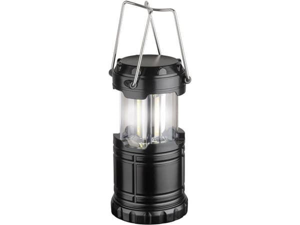 Goobay 60357, Batteridrevet campinglykt, Sort, Sølv, Plast, IP44, 250 lm, LED