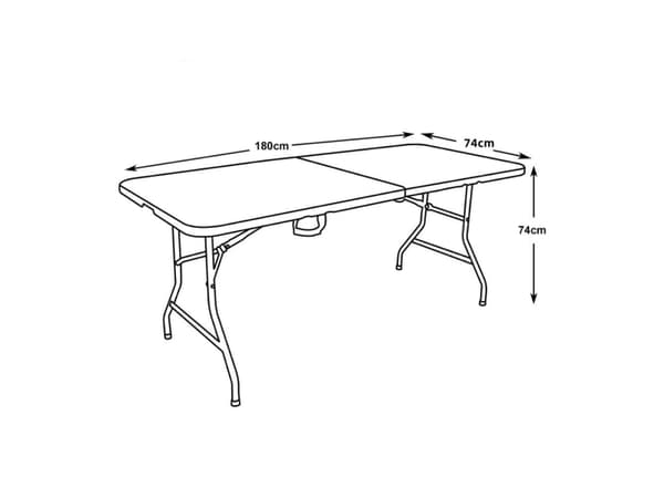 GreenBlue catering/havebord 180cm, 180x75x74cm, HDPE, max. 200 kg, GB370