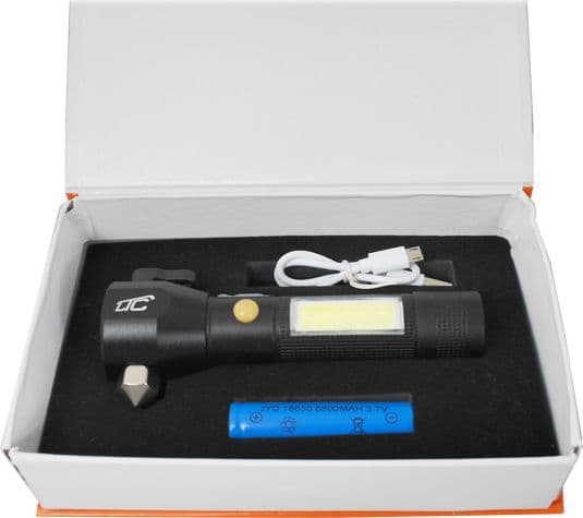 LTC LTC Flashlight COB 6W/3W LED Handheld Evacuation Flashlight 6800mAh mini USB charging NEW.