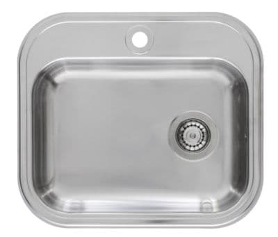Intra Juvel stålvask - BK480B1-R52 m/strainer til nedfældning