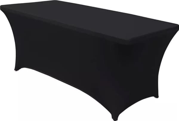 Tablecloth elastic catering table cover black GreenBlue, 180x75x74cm, Spandex, GB372