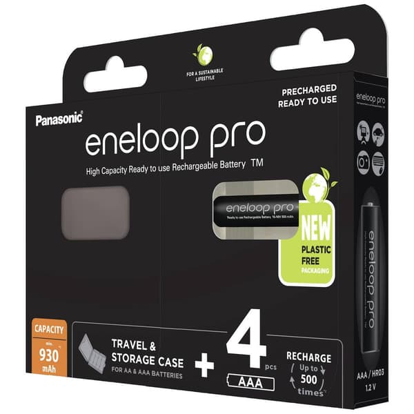 eneloop eneloop pro HR03 +Box Laddbart batteri AAA (R03) NiMH 930 mAh 1.2 V 4 st