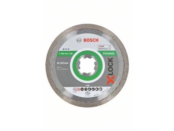 Bosch DIAMANTSKIVE X-LOCK STD CERAMIC 125XMM