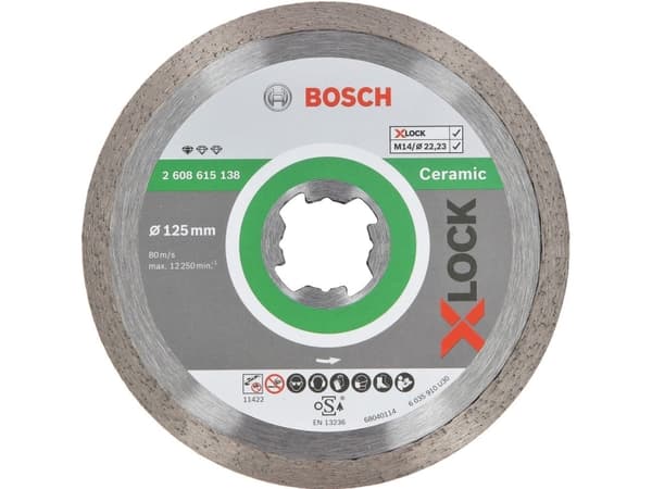 Bosch DIAMANTSKIVE X-LOCK STD CERAMIC 125XMM