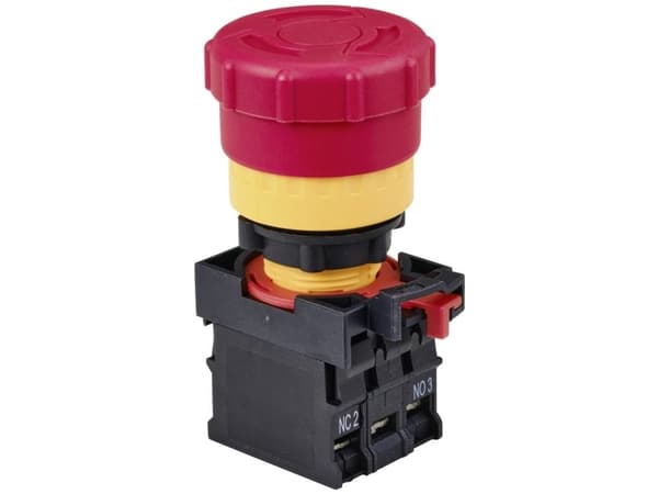 TRU COMPONENTS TC-10091068 ONPOW26-11TSA/R/12V Nødstopknap 250 V 5 A Rød IP40 1 stk