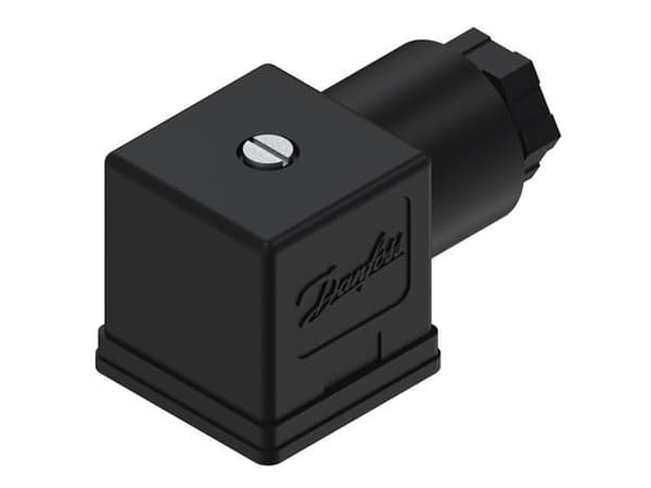 Danfoss Kabelkontakt typ B svart - 018F spole typ B, 018Z spole typ B, 042N spole typ B
