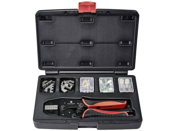 TOOLCRAFT TO-7703463 Crimp-sæt Stik Inkl. crimpsortiment med kuffert