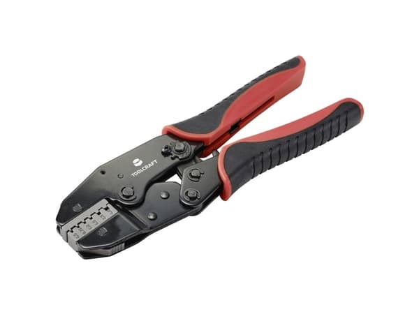 TOOLCRAFT TO-7703463 Verktygssats för krympning 83 delar Kabelskor 0,5 till 35 mm² Inkl. sortiment av kabelskor i väska, Inkl. utbytbara krympningsin