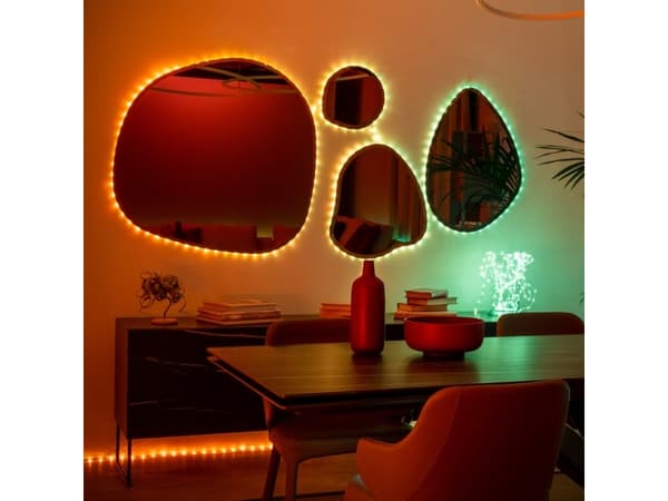 Twinkly Dots - Stränglampor - LED - klass G - RGB-lampa - svart