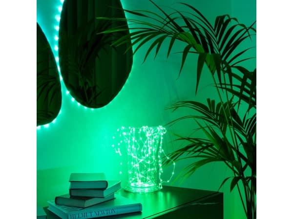 Twinkly Dots - Stränglampor - LED - klass G - RGB-lampa - svart