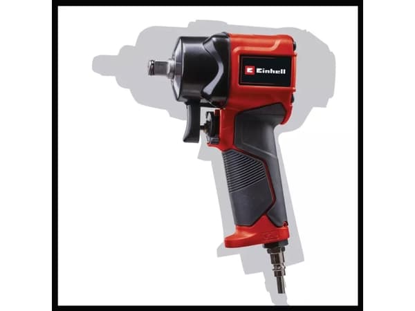 Einhell TC-PW 610 Compact, Trykkluftskralle, Sort, Rød, 9000 RPM, 610 Nm, 8 stang, Trykkluft