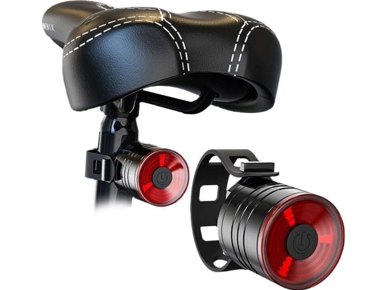 Alogy Bicycle light, round bicycle lamp for cycling under the saddle Red universal