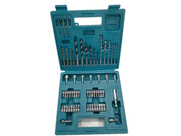 Makita E-11829, Borr, Murverk, Metall, Trä, Blå, Silver, 60 styck, Försänkare, Insex (metriska enheter), Phillips, Pozidriv, Öppning, Torx