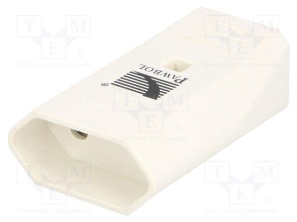 Pawbol Flat Socket 10A/250V. White. D.3109