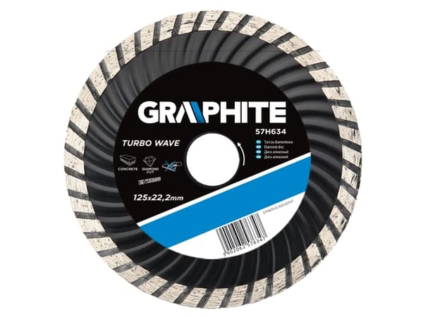 Graphite Deimantinis diskas 180 x 22,2 mm, turbo banga