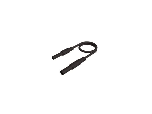 SKS Hirschmann MAL S GG-B 200/2,5 schwarz Turvatestausjohto [4mm turvapistoke - #####4 mm Sicherheits-Buchse] 200 cm Musta 1 kpl 1 kpl